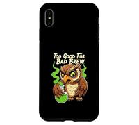 Wise Owl Too Good For Bad Brew Funny Bird Design Carcasa para iPhone XS MAX