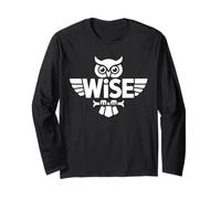 Wise Owl Word Art - Diseño de Maestros y Abuelos Manga Larga