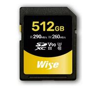 Wise SDXC UHS-II V90 512GB R:290MBs/W:260MBs WI-SD-N512
