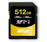 Wise SDXC UHS-II V90 512GB R:290MBs/W:260MBs WI-SD-N512