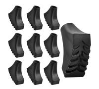 Wisebom 10 Piezas Tampones de Goma para Marcha Nórdica, Almohadillas para Bastones de Marcha Nórdica Conteras para Bastón de Marcha Nórdica, para Todo Tipo de Bastones de Marcha Nórdica, 12 mm