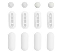 Wisebom 12 Piezas Asiento De Inodoro Parachoques, Topes De Inodoro Parachoques Topes De Tapa De Inodoro Transparentes Amortiguador De Reemplazo De Inodoro para Hoteles Familiares（Blanca）