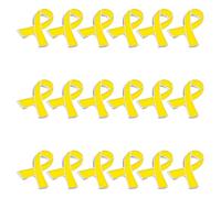 Wisebom 18 Piezas Pin de Cinta Amarilla, Campaña de Pins de lazo Amarillo Contra el Cáncer Pines de Concientización Sobre la Salud Mental Pin de Caridad Donación Evento Regalo (Amarillo)