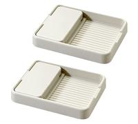 Wisebom 2 Piezas Bandejas para Cucharas con Soporte para Tapa Soporte Multifuncional para Utensilios de Cocina Soporte Plegable para Tapa de Olla Tapa de Cucharón para Encimera de Cocina