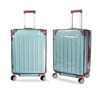 Wisebom 2 Piezas Cubierta de Maleta, Protector de Equipaje de PVC Reutilizable Fundas para Maletas Equipaje Impermeable Transparente Antipolvo para Viaje Maleta (24 Pulgadas)