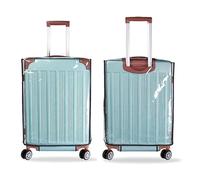 Wisebom 2 Piezas Cubierta de Maleta, Protector de Equipaje de PVC Reutilizable Fundas para Maletas Equipaje Impermeable Transparente Antipolvo para Viaje Maleta (26 Pulgadas)