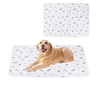 Wisebom 2 Piezas Empapadores Perros Lavables, 50 x 70cm Alfombras Absorbentes Reutilizables, Almohadillas de orina para Mascotas Antideslizantes e Impermeables para Gatos para Gatos Perros Conejos