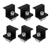 Wisebom 6 Piezas Soporte Placas Solar 30 mm Kit de Abrazadera de Extremo de Soporte en Z de Montaje, Soportes de Abrazadera de Borde de Paneles Solares Fotovoltaicos para Barcos Techos