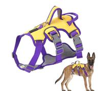 Wisebom Arnés para Perros a Prueba de Escapes, Soporte Múltiple, Transpirable, Durable, Chaleco Ajustable para Caminar, Entrenar y Correr (Amarillo, L)