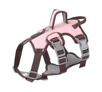 Wisebom Arnés para Perros a Prueba de Escapes, Soporte Múltiple, Transpirable, Durable, Chaleco Ajustable para Caminar, Entrenar y Correr (Rosa, M)