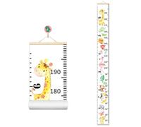 Wisebom Bebé Gráficos de Crecimiento 7.9 '' x 79 '' Medidor Altura Niños Pared Regla de Pared de Madera Tabla de Crecimiento para Niños para Dormitorio Infantil (Animales de Bosque)