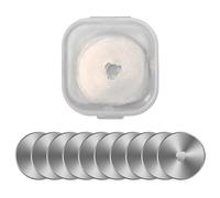 Wisebom Cuchillas de Corte Rotativas de 28/45mm, 10Pcs Cuchillas de Repuesto Costura de Aceroc Inox, Cuchillas de Corte Giratoria Redondo Afiladas para Tela Cuero y Papel (28mm)