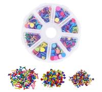 Wisebom Encuadernadores 300Pcs Rayher Brads Mini Brads, 3 Tamaños - Redondo, Corazón y Flor, Scrapbooking Herramientas para Manualidades de Papel DIY Decoración