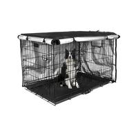 Wisebom Funda de Jaula de Perro, Material de Oxford 210D Cubierta de Jaula Perro Impermeable Durable y Resistente Viento Cubierta para Jaula Perros 36in Uso en Interiores y Exteriores