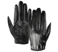 Wisebom Guantes de Cuero Hombres Invierno, Guantes de Piel Calentar para Pantalla Táctil con Vellón Coral Forro, Moda Prueba del Viento Térmico Guantes Falso Cuero para Aire Libre del Deportes (L)
