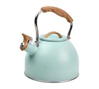 Wisebom Hervidor de Agua, 3L Teteras De Acero Inoxidable con Silbato e Mango de Madera para Estufa de Inducción, Estufa de Gas y Estufa Eléctrica