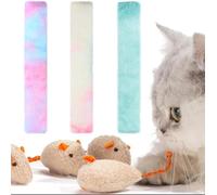 Wisebom Juego de 3 Juguetes de Hierba Gatera con 3 Piezas Catnip Juguetes Peluche Ratones, Almohada Masticable para Ejercicio Juguetes de Almohada Juguetes con Bolsa de Almacenamiento para Gatos