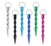 Wisebom Kubotan, Llavero de Autodefensa de 6 Piezas y Refuerzo de Presión, Herramienta Anti-Lobo para Emergencias de Supervivencia al Aire Libre