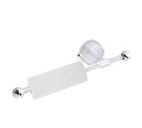 Wisebom Portarrollos Papel Cocina Acrílico Soporte Papel Cocina Porta Rollos de Papel Autoadhesivo Colgador Papel Cocina para Montaje en Pared (32cm)