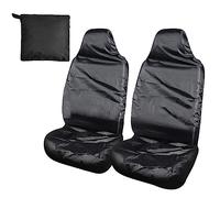 Wisebom Protección para Asientos de Coche, Paquete de 2 Protecciones Universales para Asientos de Coche, Fundas para Asientos Delanteros, Cobertura Protectora, Impermeable, Negro Universal para