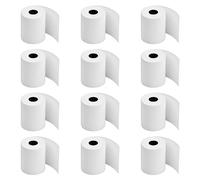 Wisebom Rollos Térmicos 12 Rollos de Papel Termico para Caja Registradora 57mm x 50mm x 19m Rollos para Impresora Térmica Rollos Papel Térmico para Impresora de Tickets