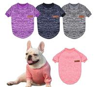 Wisebom Suéter para Perros para Mascotas 4PCS Suéteres para Perros Medianos Pequeños Sudadera Perro Elástico Cómodo y Cálido Ropa Linda Casual para Cachorro en Primavera Otoño (M)