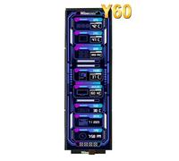 wisecoco Monitor de pantalla LCD de barra de 12.6 pulgadas, pantalla HDMI, 1920 x 515, IPS, kits de bricolaje duales, altavoces integrados para Hyte Y60, computadora, juegos, PC, CPU, monitor