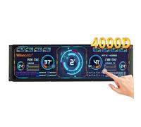 Wisecoco Monitor LCD táctil 2K 2560 x 720 Bar IPS Kit de bricolaje HDMI USB C Monitor secundario para Corsair iCUE 4000X 4000D PC Case Aida64 CPU GPU RAM Temperatura velocidad visualización