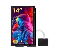 wisecoco Pantalla LCD de 14 pulgadas para Lian Li O11 Mini PC Case FHD 1920x1080 Pantalla de repuesto para PC secundaria HDMI 72% NTSC (negro)