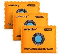 wisedry 200 g x 3 paquetes desecantes reutilizables, paquetes desecantes de gel de sílice recargables de colores, absorbentes de humedad para maletas, caja fuerte, filamentos 3D, electrónica