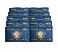 Wisedry gel de sílice transparente [10 x 100 g], bolsas desecantes con indicación de color, bolsas de deshumidificación reutilizables resistentes al calor para almacenamiento