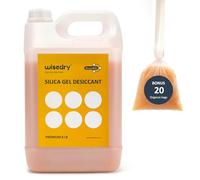wisedry Perlas de Gel de Sílice Reutilizables a Granel con Color Indicador Naranja a Verde Tamaño de la Perla 2-4 mm Recargable con 20 Bolsas de Organza con Cordón - 3,6 kg [ 8 LBS ]