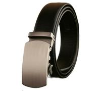 WISEHUBY Cinturón de piel sintética para hombre, hebilla automática. Combina perfectamente con jeans y pantalones casuales; adecuado para viajes diarios, actividades al aire libre y viajes. Color