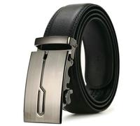 WISEHUBY Cinturones de moda para hombre, aleación de poliuretano, hebilla automática, cinturón de decoración informal para negocios, cintura para hombre, 309-105 cm