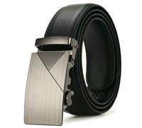 WISEHUBY Cinturones de moda para hombre, aleación de poliuretano, hebilla automática, cinturón de decoración informal para negocios, cintura para hombre, 307-110 cm