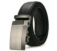 WISEHUBY Cinturones de moda para hombre, aleación de poliuretano, hebilla automática, cinturón de decoración informal para negocios, cintura para hombre, 311-120 cm