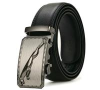WISEHUBY Cinturones de moda para hombre, aleación de poliuretano, hebilla automática, cinturón de decoración informal para negocios, cintura para hombre, 310-110 cm