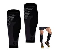 WiseJoy 2 Pcs Medias Compresivas, Medias de Compresión Hombre Mujer Calcetines Compresion para Pantorrilleras para Deportes, Running, Fútbol, Ciclismo, Varices, Circulacion Piernas