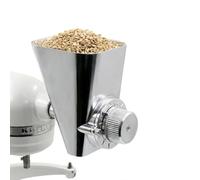 Wiselet Accesorio para molino de grano para batidora de pie Kitchenaid, máquina de harina de metal de 12 engranajes para trigo, avena, trigo sarraceno, maíz, frijoles y otros cereales, incluye cepillo