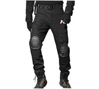 WISEONUS Pantalones Airsoft tacticos Multibolsillo Duty Pants Paintball Shooting Pantalones táctico BDU Caza Pesca con Rodilleras
