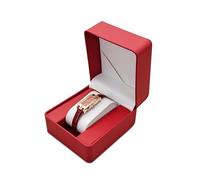 WisePoint Caja Relojes Organizador, Estuche Relojes de Cuero PU Relojero Organizador Portátil para Hombres y Mujeres, Caja Relojero con Almohada Extraíble (Rojo)