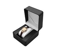 WisePoint Caja Relojes Organizador, Estuche Relojes de Cuero PU Relojero Organizador Portátil para Hombres y Mujeres, Caja Relojero con Almohada Extraíble (Negro)