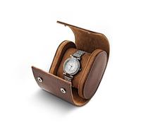WisePoint Caja Relojes, Organizador Relojes de Cuero PU Caja para Guardar Reloje Portátil para Hombres y Mujeres, Estuche Reloje con Almohada Extraíble (Marrón)