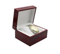 WisePoint Caja Relojes, Organizador Relojes de Madera Caja para Reloje con Almohadas Extraíbles, Estuche Reloje para Tocadores, Tiendas, Exposiciones (rojo)