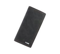 WisePoint Cartera Hombre, PU Billetera Hombre con 12 Ranuras para Tarjetas, Ventana de Identificación y 2 Compartimentos de Billetes, Cartera Hombres para Uso Diario, Viajes (Negro)