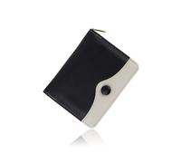WisePoint Cartera pequeña de poliuretano para mujer, con cierre a presión y cremallera, monedero pequeño para desplazamientos, compras y viajes, Negro , S, Casual