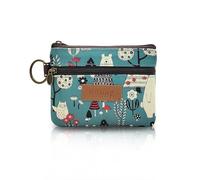 WisePoint Monederos Mujer, Monedero Pequeño Impermeable Lindo Cartera Mujer con Cremallera y Llavero, Portamonedas para Monedas, Tarjetas, Llaves, Lápiz Labial (Verde Claro)