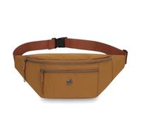 WisePoint Riñonera de tela Oxford para hombres y mujeres, con cintura ajustable, ligera, para ir de compras, ciclismo, senderismo, Brown, 35 X 15 X 10 Centimeters, Deportivo