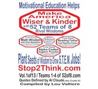 WiserAndKinder RivalWisdoms Defined by Claude AI and Lou Valliere: Vol.1of13 - Teams 1-4 of 52of8.com