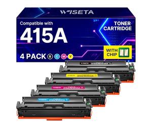 WISETA 415A 415X M479fdw Tóner con chip Compatible para HP 415x 415A Multipack for HP Color LaserJet Pro MFP M479fnw Toner M479fdw M479fnw M479fdn M454dw M454dn W2030X W2031X W2000X 32X W2 033X (4